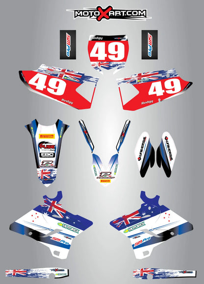 Yamaha YZ 250 Custom Graphics Stickers - AUSSIE PRIDE (2015-2019)