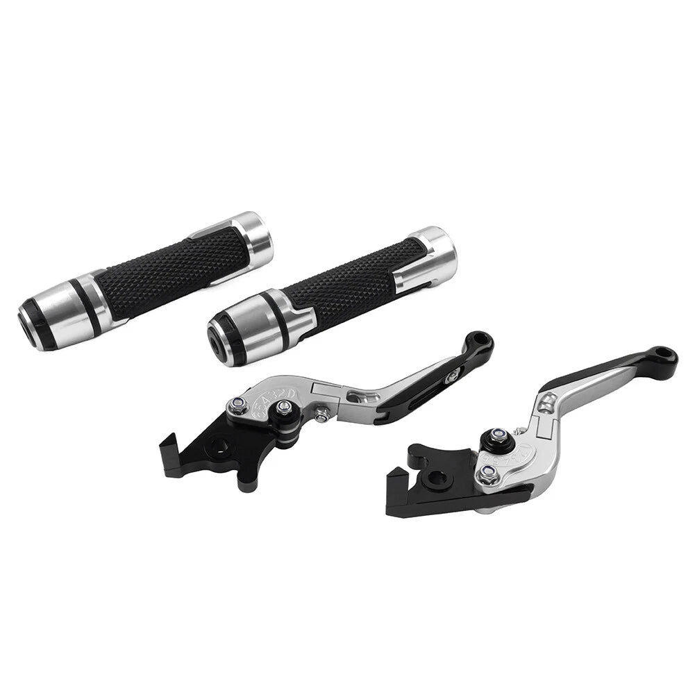 Silver Extendable Brake Clutch Levers Grip Set for BMW S1000R S1000RR (2010-2023)