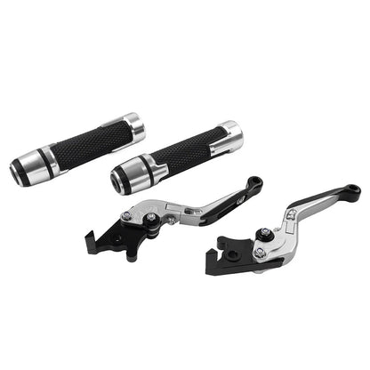 Silver Extendable Brake Clutch Levers Grip Set for BMW S1000R S1000RR (2010-2023)
