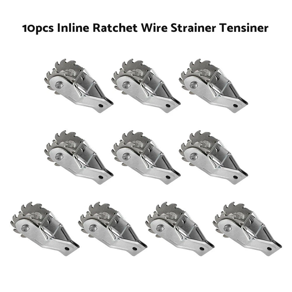 10 x INLINE RATCHET Wire Strainer Tensioners - Bulk Deal