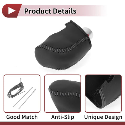 Car Gear Shift Knob Cover for Hyundai Sonata (2011-2014) - Black Grey