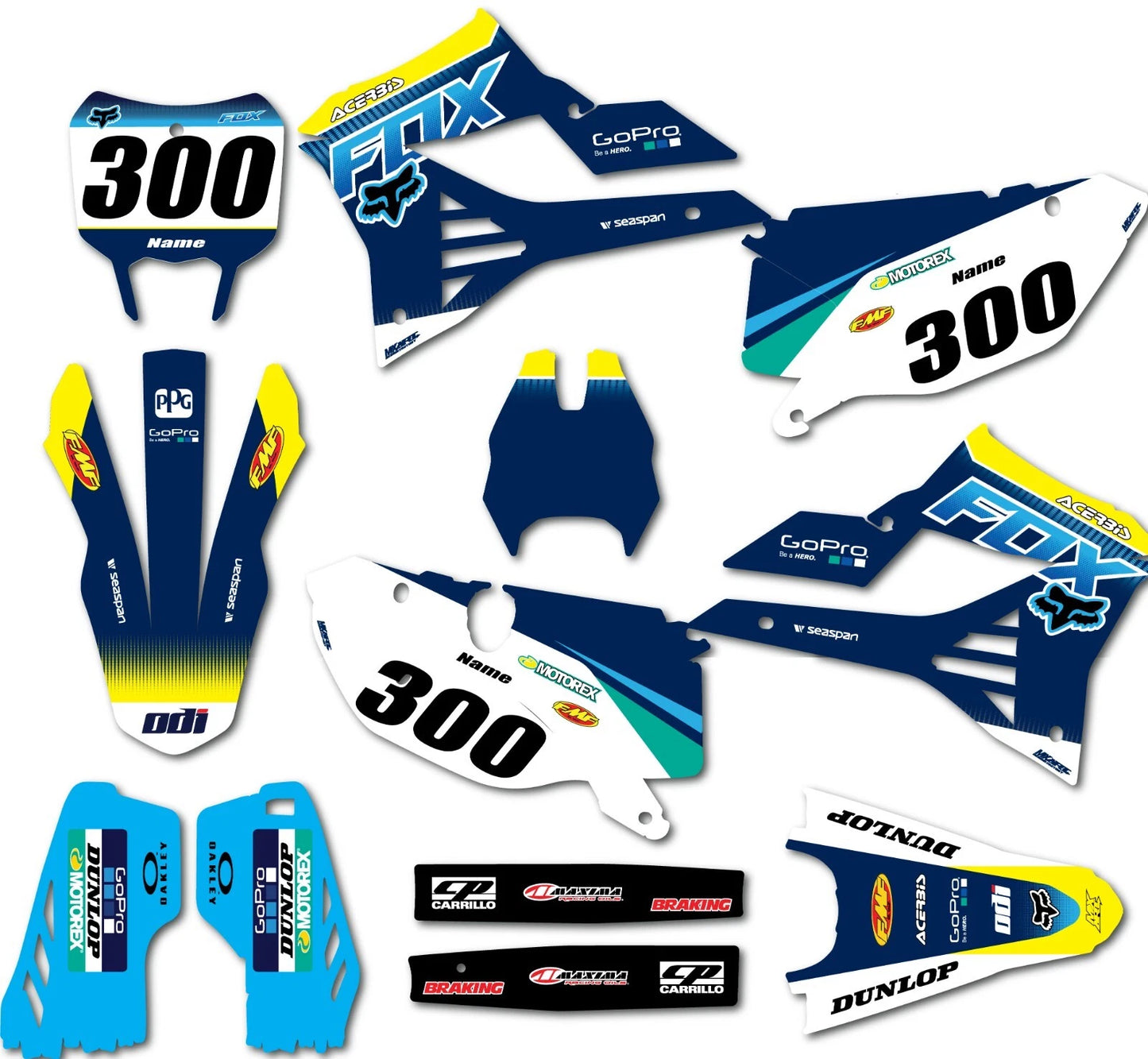 Foxy Style Premium Graphics Full Sticker Kit for TM 250 FI (2022-2024)