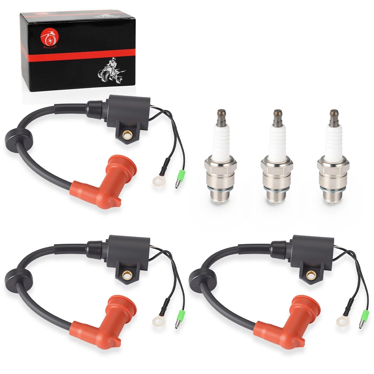 Ignition Coil Spark Plug for Yamaha 9.9-250HP, 2-Stroke/4-Stroke Models