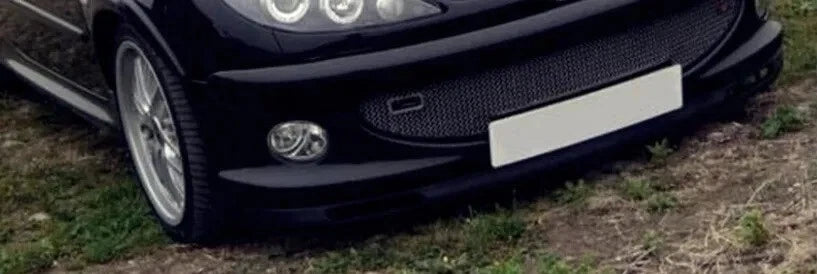 Front Bumper Splitter for Peugeot 206 (2000-2010) 2 Piece Pcs Euro Spoiler