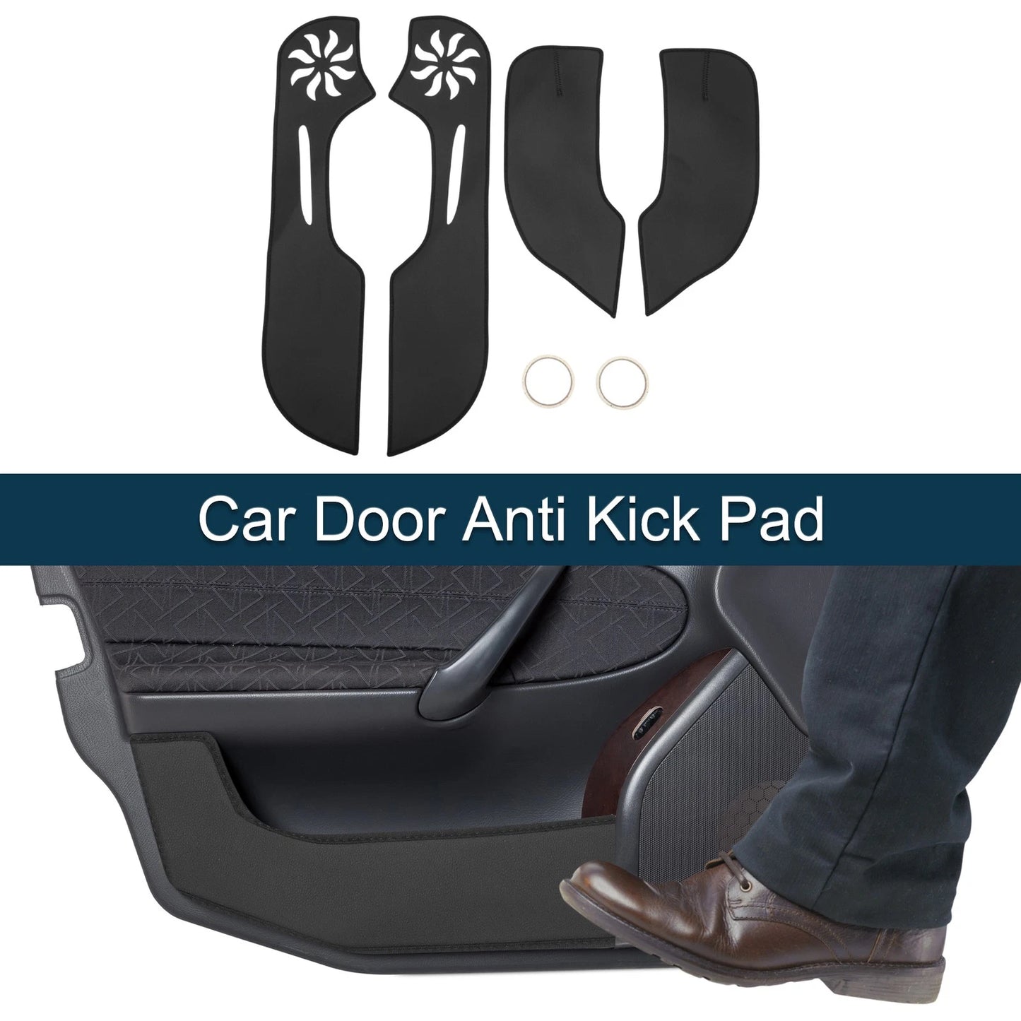 Car Door Anti Kick Pad Sticker Protector for Honda Civic (2012) - Black