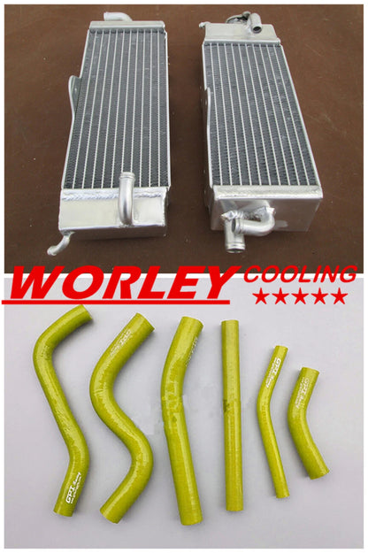 Aluminum Alloy Radiator & Yellow Hose for Yamaha YZ250 (1993-1995)