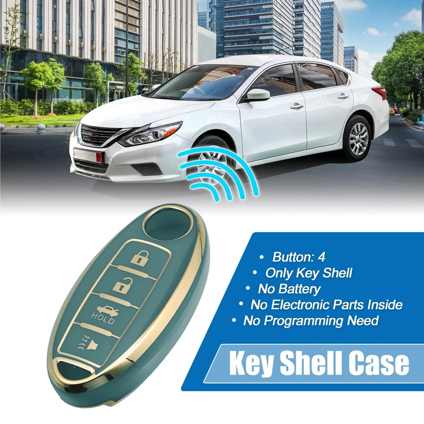 Silicone Car Smart Key Fob Case Cover for INFINITI QX80 (2014-2014)