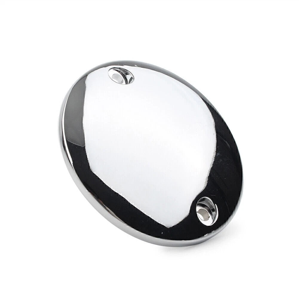2 x Hole Chrome Ignition Timing Points Covers for Harley Big Twin & Sportster (1970-1999)