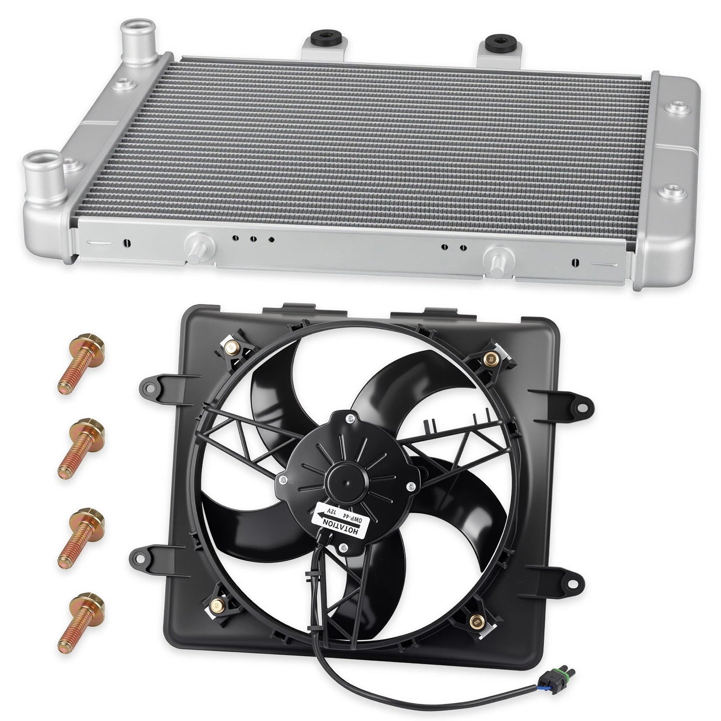 Aluminum Radiator & Cooling Fan for Polaris Sportsman 800 6x6 2009-2014