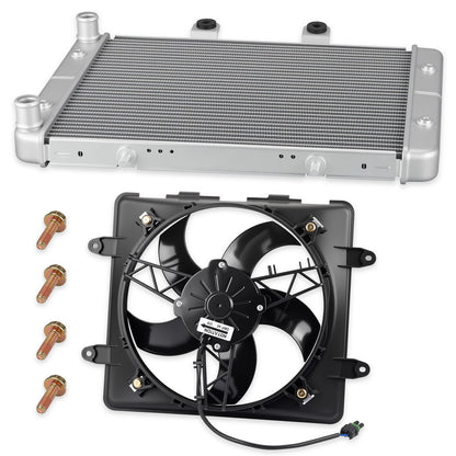 Aluminum Radiator & Cooling Fan for Polaris Sportsman 800 6x6 2009-2014