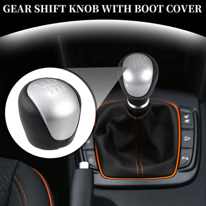6 Speed Manual Gear Shift Knob for Hyundai IX35 (2009-2015) Black Leather