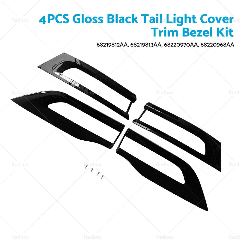 Gloss Black Tail Light Covers for Jeep Grand Cherokee (2014-2020)