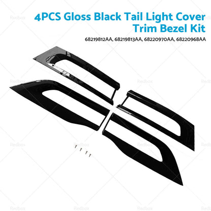 Gloss Black Tail Light Covers for Jeep Grand Cherokee (2014-2020)