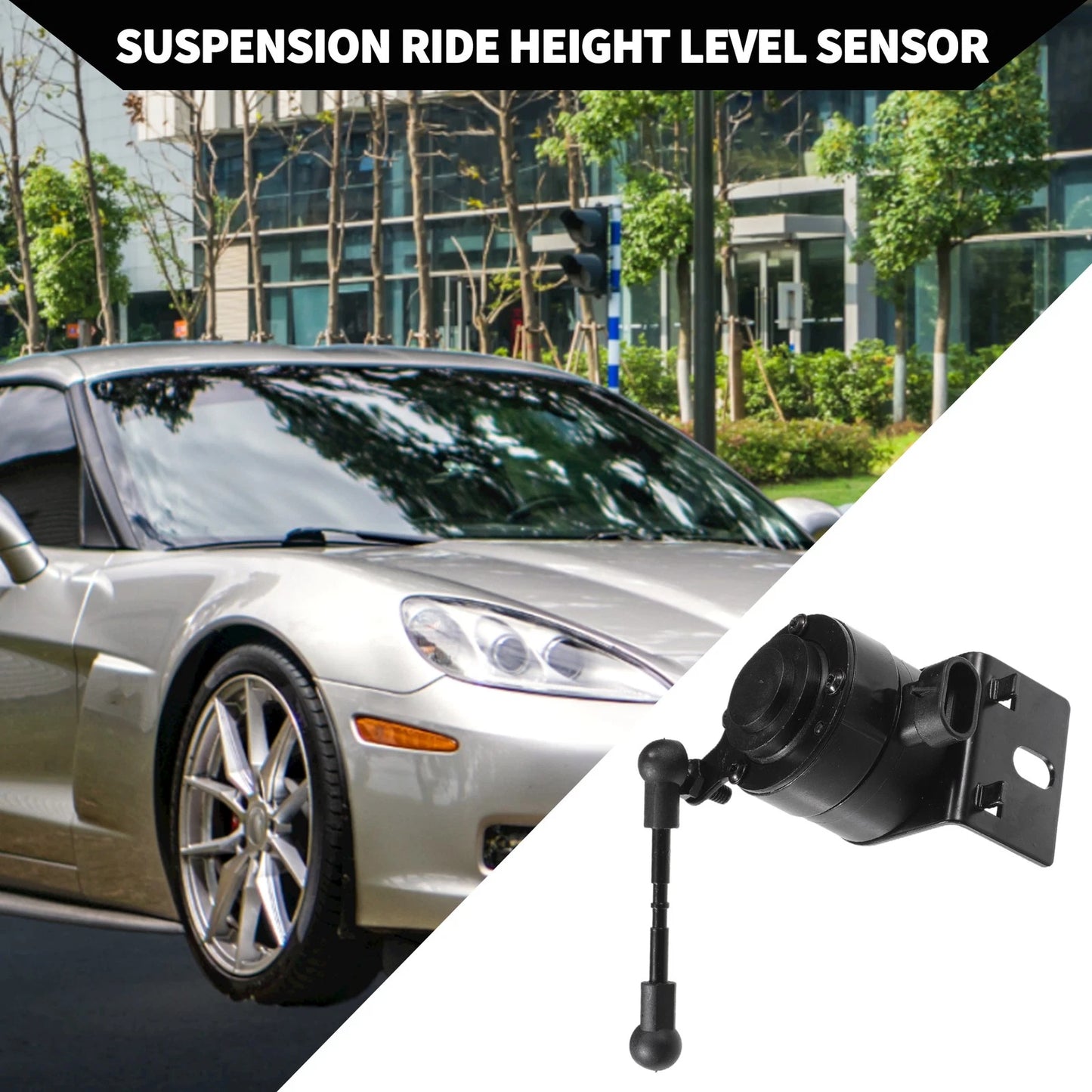 Suspension Ride Height Level Sensor for Chevrolet Front Right Black