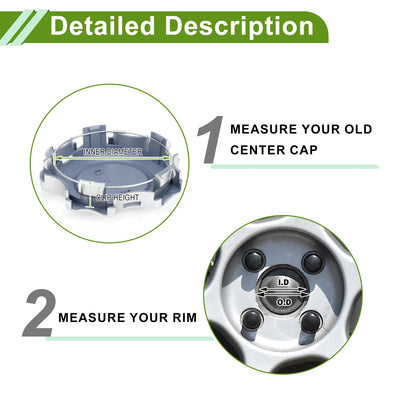Wheel Center Cap for Toyota Land Cruiser (2008-2021) Silver Plastic 1 Pc