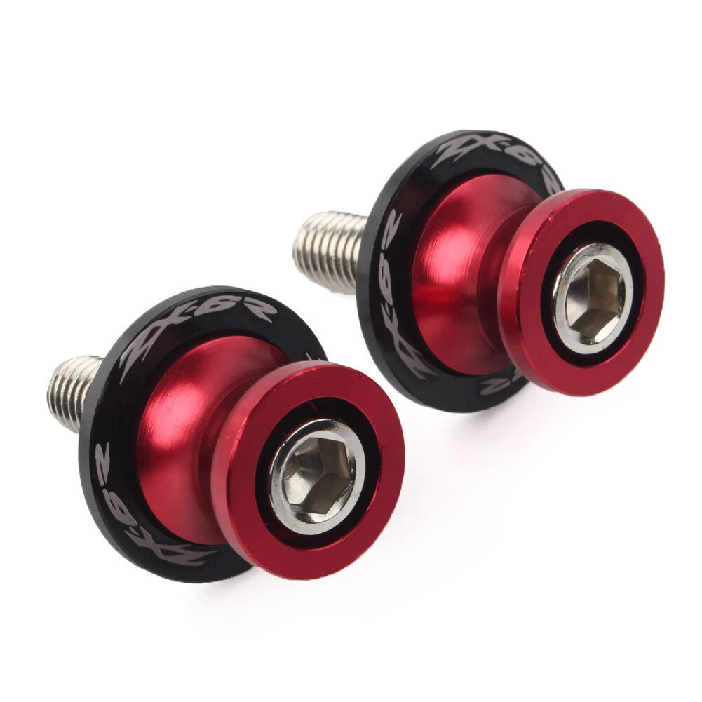 Red Swingarm Spools Slider Screws 10MM for KAWASAKI ZX6R (1998-2011)