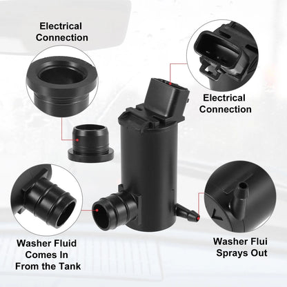 Windshield Washer Motor Pump for Toyota Camry Solara Corolla (1998–2023)