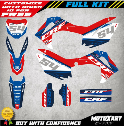 Full Custom Graphic Kit FIERCE Style Stickers for Honda CRF 450 (2013-2016)