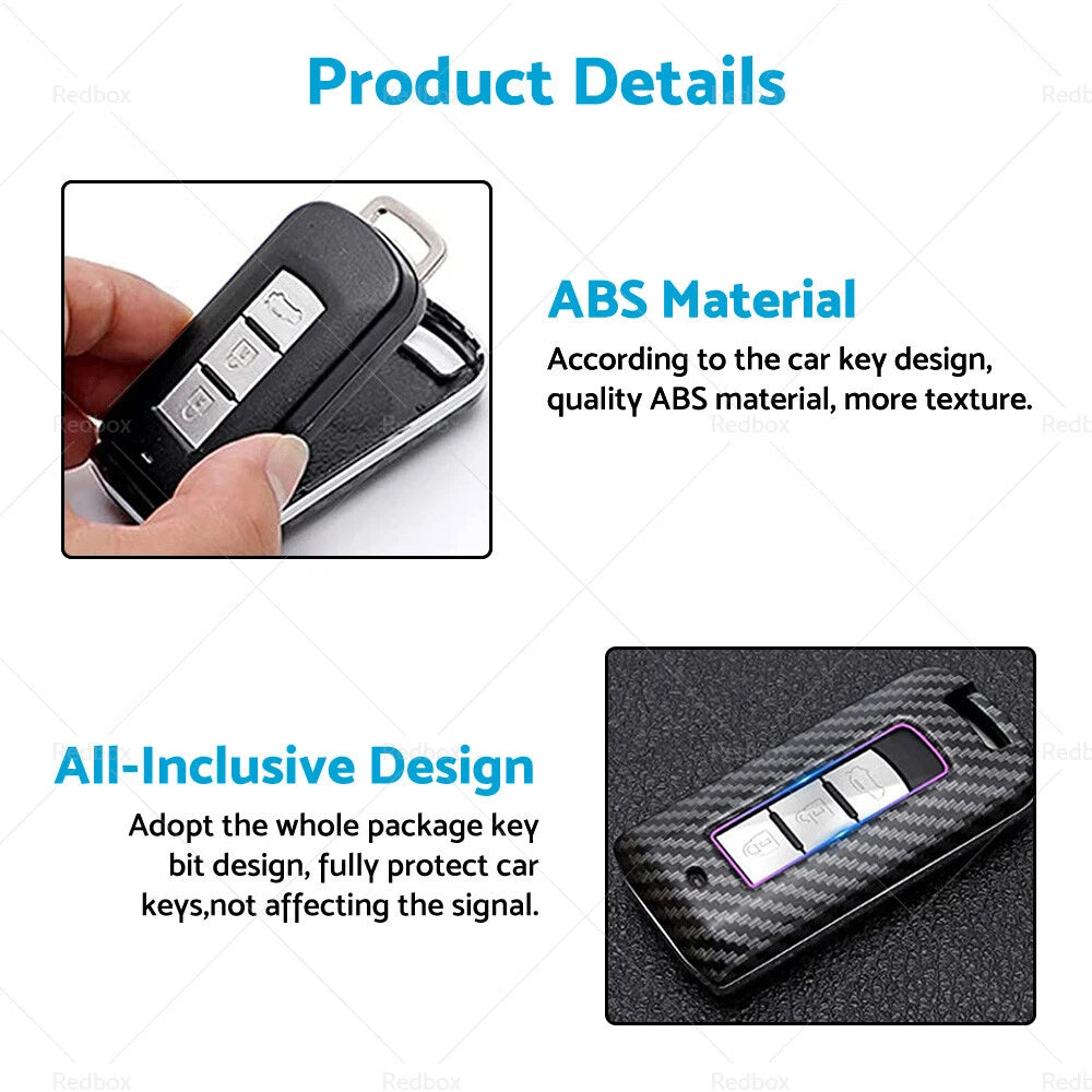 Carbon Fiber Key Fob Cover for Mitsubishi Outlander