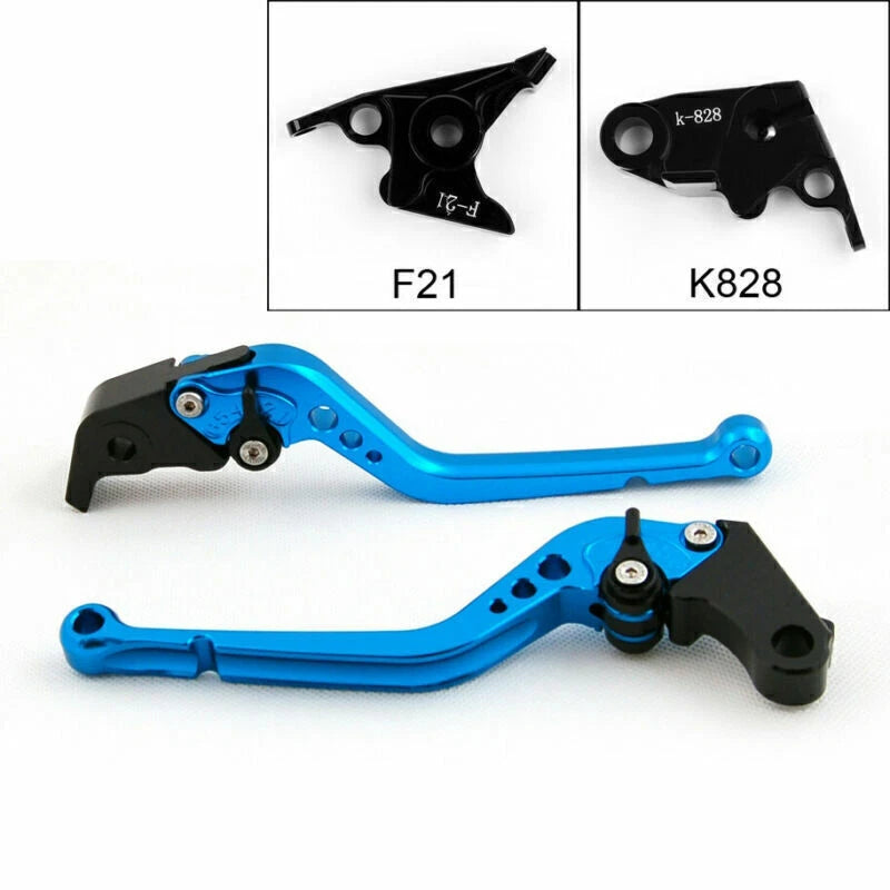 Long Clutch Brake Levers for Kawasaki Z750 (2007-2012) Z800 (2013-2014) Blue