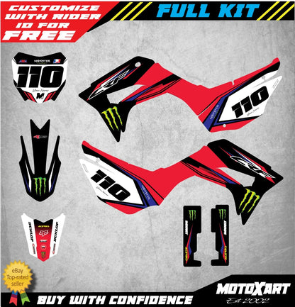 Custom Graphics Kit for Honda CRF110 2019-2023 SURGE STYLE Stickers
