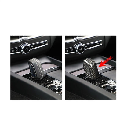 Red Carbon Fiber Gear Shift Knob Cover for Volvo XC40 S60 (2020-2023)