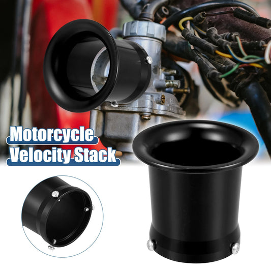 55mm Velocity Stack Carburetor Air Filter Funnel Trumpet Black for Motorbike