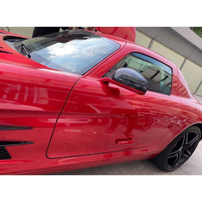 Full Carbon Fiber Replace Side Mirror Cover Caps for Benz SLK SLC SL SLS R172