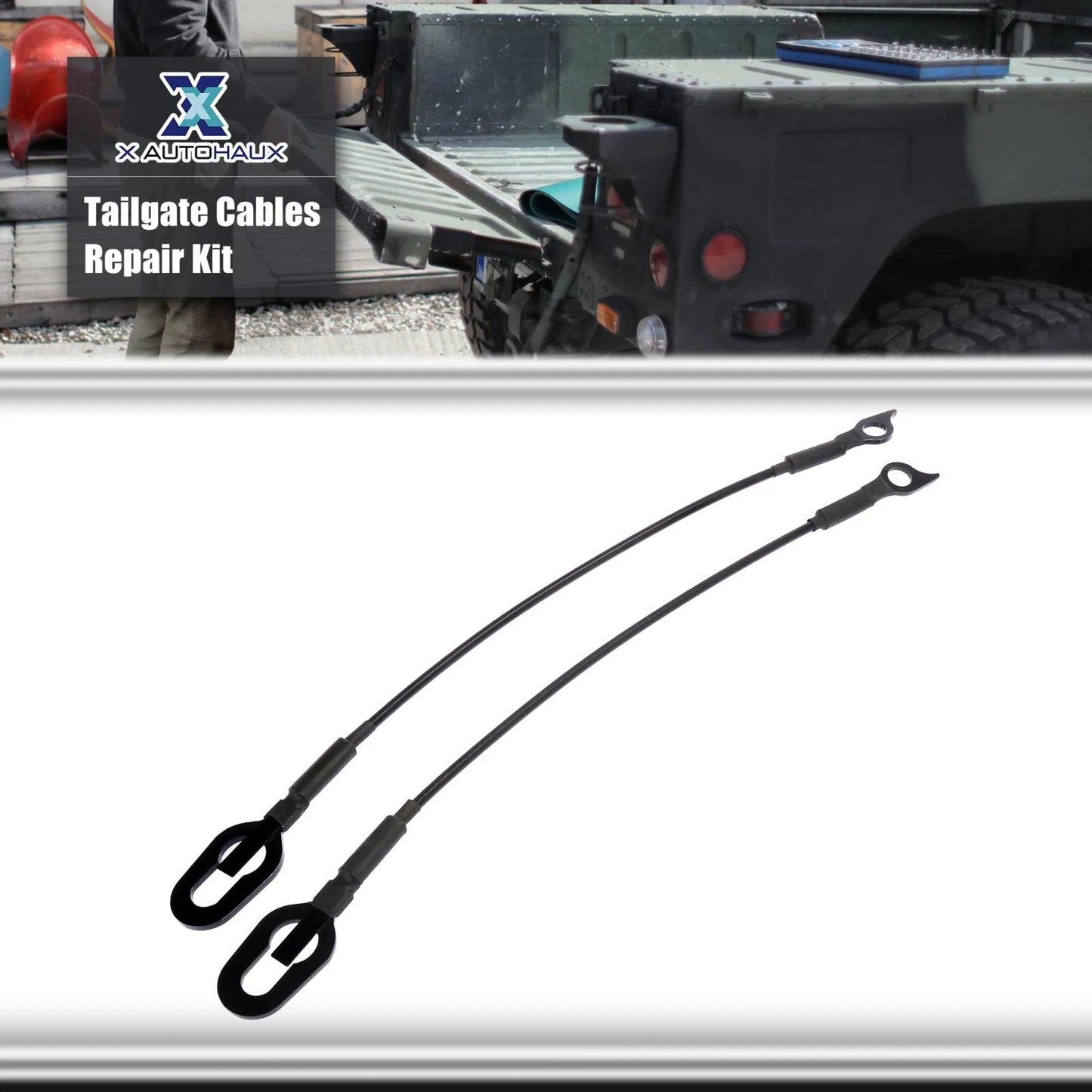 Pair Rear Tailgate Cables for Dodge Ram 1500 2500 3500 (1994-2002)