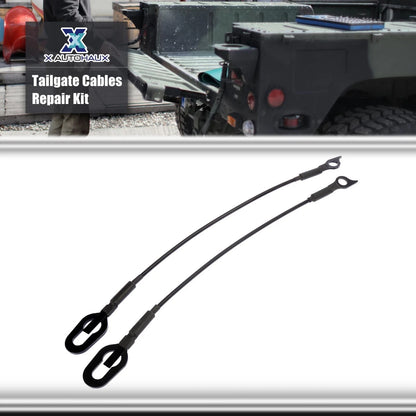 Pair Rear Tailgate Cables for Dodge Ram 1500 2500 3500 (1994-2002)