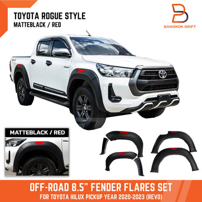 8.5" Fender Flares for Toyota Hilux SR5 Dual Cab 4x4 (2020-2023)