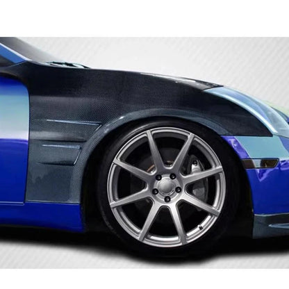 Real Carbon Fiber Front Vented Fenders Wings for Infiniti G35 Coupe 2003-2007