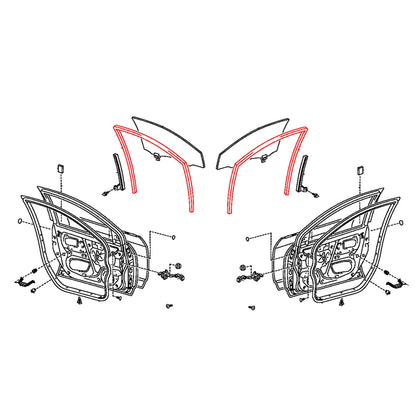 Door Glass Run Channel for Toyota Corolla Altis 2000-2008