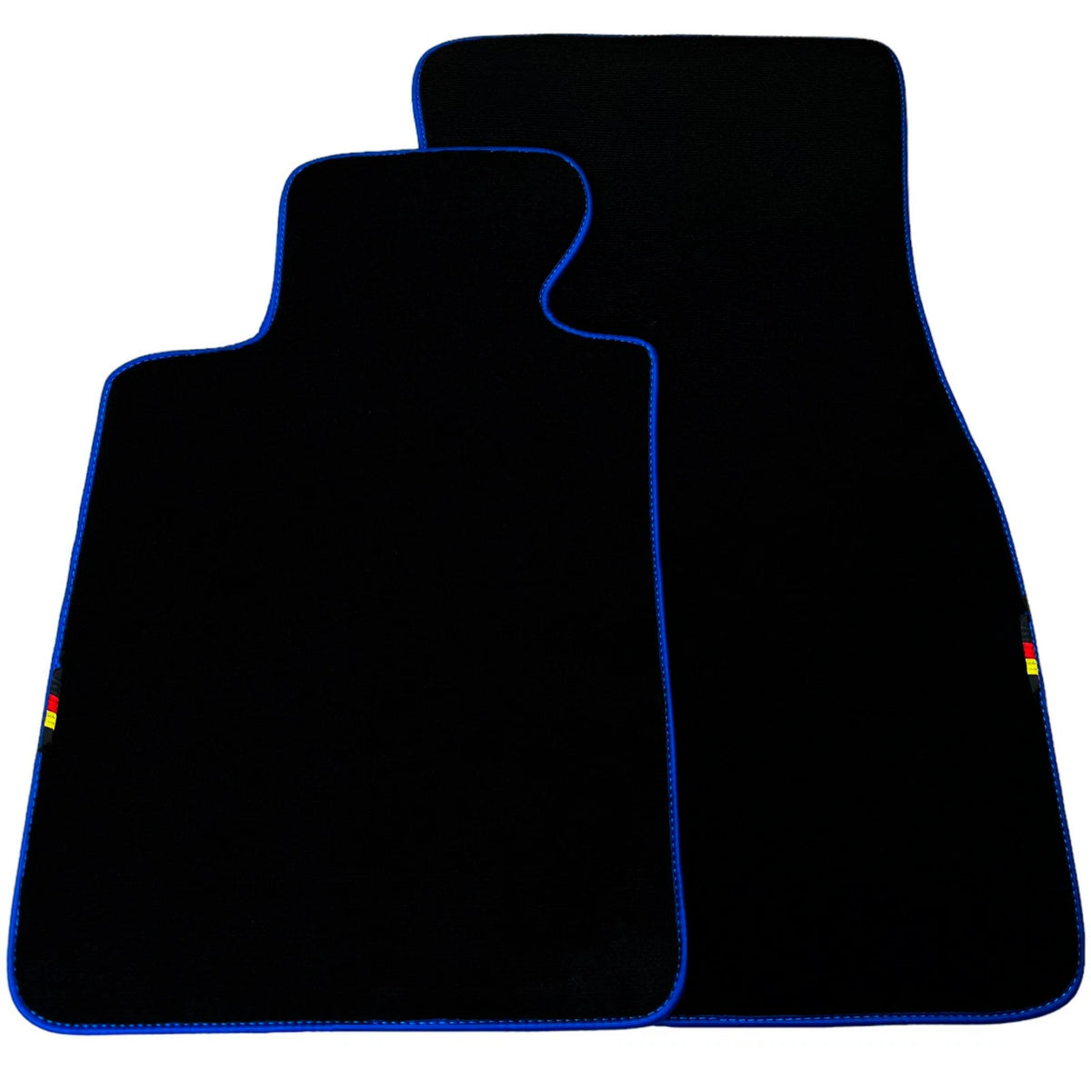 Black Floor Mats for BMW 5 Series M5 E34 with Blue Trim (1989-1995)