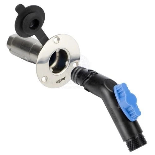 Flush Link Water Inlet/Outlet 130° Valve for RV/Caravan/Camper