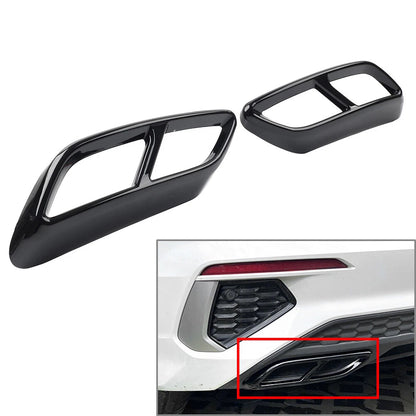 Rear Throat Exhaust Pipe Muffler Tips Cover Trim for Audi A3 (2021-2023)
