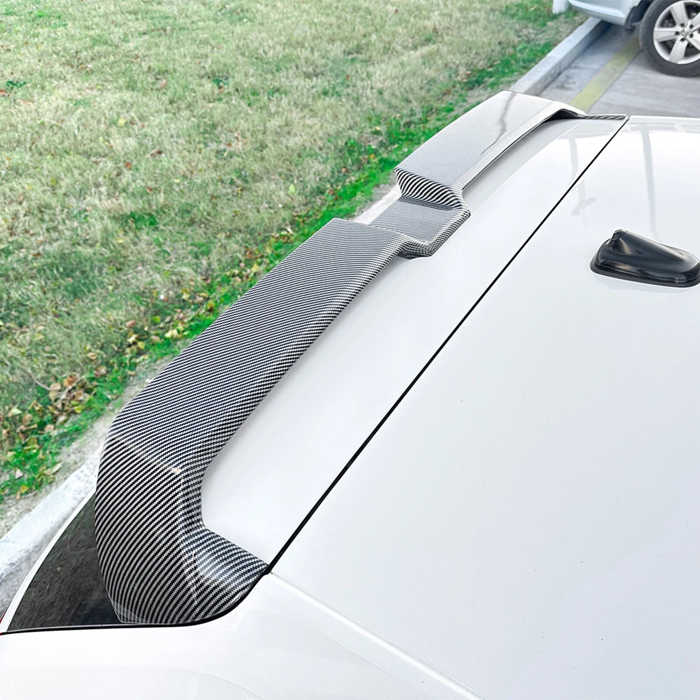 Carbon Look Rear Boot Spoiler Lip for VW Polo MK6 (2019-2025)