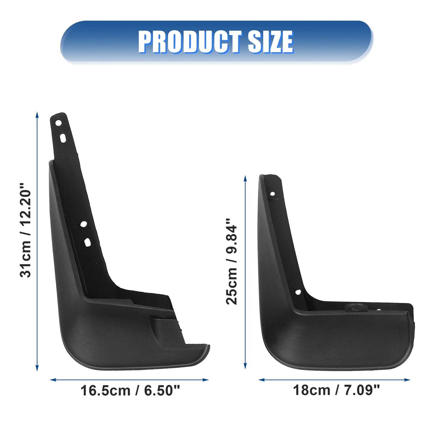 Front Rear Mudguards Fender Set for Toyota Corolla (2014-2018)