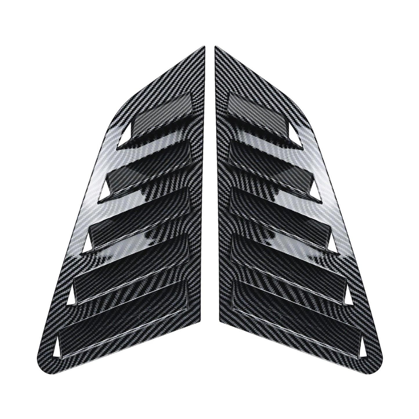 2 x Carbon Look Rear Side Window Louvers for Audi A3 S3 (2021-2024)