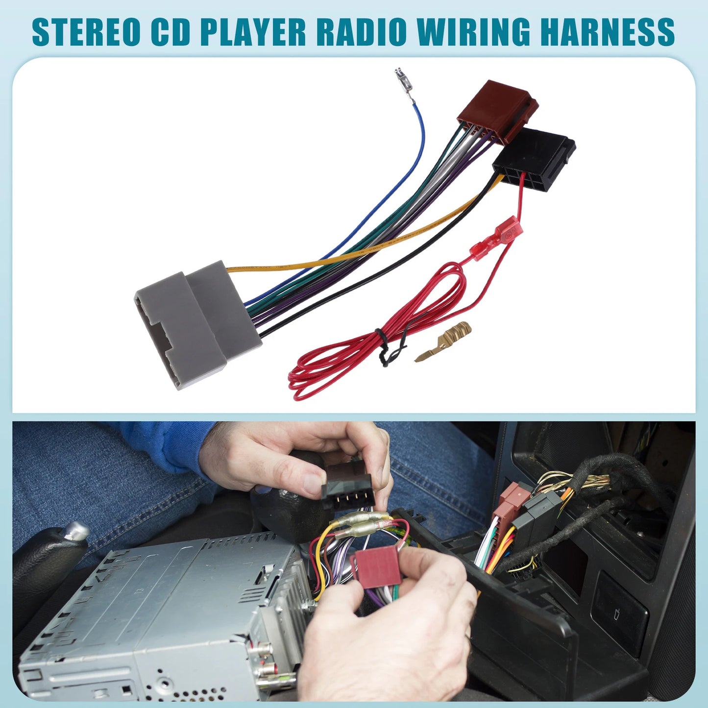 Car Stereo CD Player Wiring Harness for CHRYSLER 2011-2014
