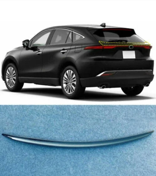 Carbon Fiber Look Rear Window Spoiler Cover for Toyota Harrier Venza (2020-2024)