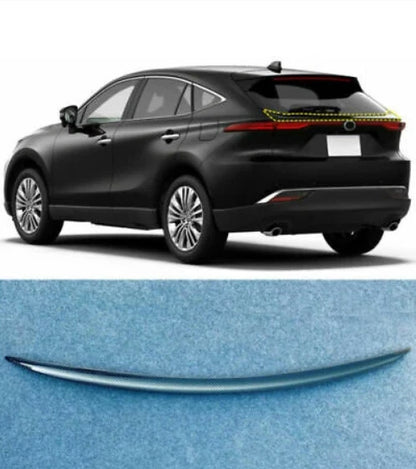 Carbon Fiber Look Rear Window Spoiler Cover for Toyota Harrier Venza (2020-2024)