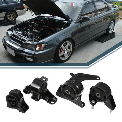 Engine Motor Trans Mount Set for Toyota Corolla L4 1.6L (1993-1997)