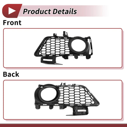 Front Left Fog Light Grill for BMW 3 Series (2012-2019) - 1 Pc Black