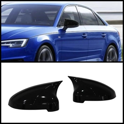 2 Piece Side View Mirror Covers for Audi A4 B9 (2016-2021) Gloss Black