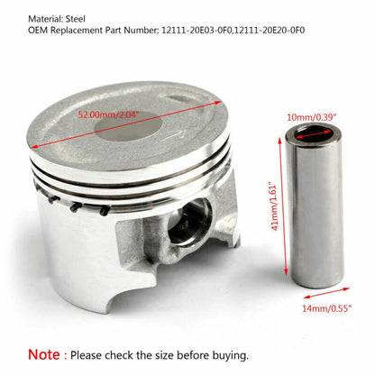 Piston Ring Kit 52mm for Suzuki AN125 Vector (CF42A) (1995-2000)