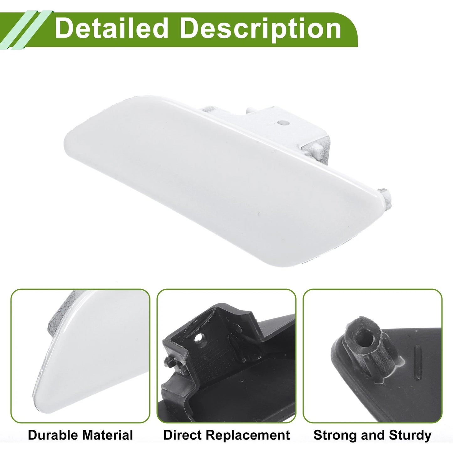 Left Washer Nozzle Cover Cap for Porsche Panamera White (2014-2016)