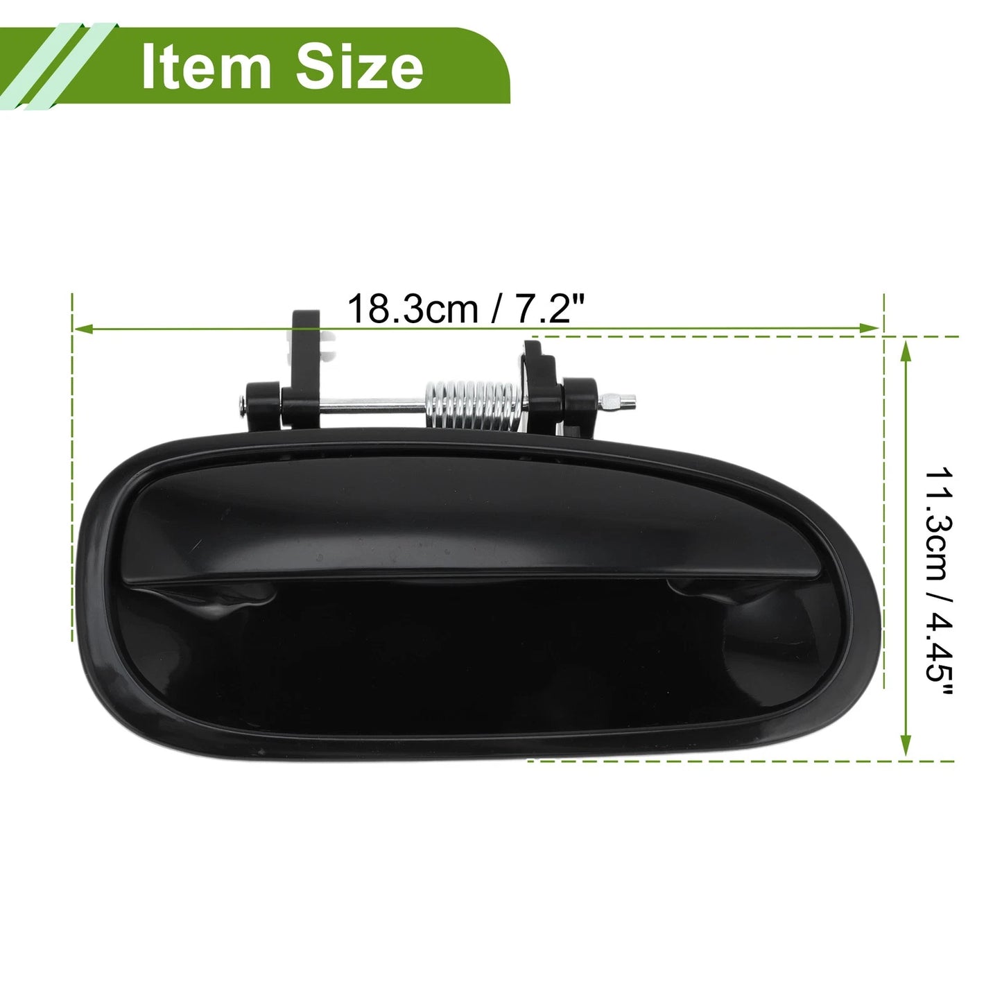 Exterior Door Handle for Honda Civic (1996-2000) Black Rear Right