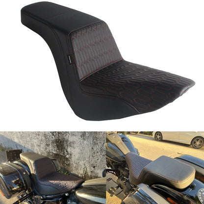 Gel Pad 2-Up Seat for Harley Softail Low Rider FXLR FXLRS FXLRST Sport Glide (2018-2023)