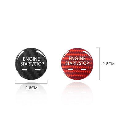 1x Carbon Fiber Engine Start Stop Button Cover for Cadillac XTS CT6 XT5 (2013-2020)